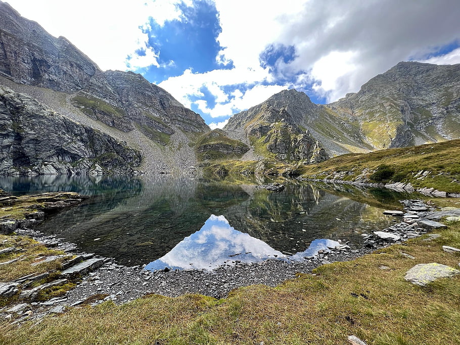 Gurin Forest Trek, rota alpina, Alpes, caminhar, céu, topos, excursões, caminhada, montanhas, natureza, nuvens