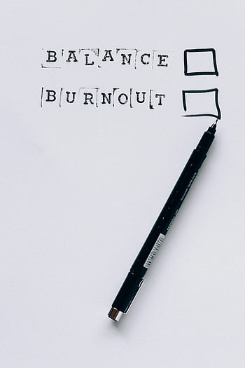 balance, burnout, decision making, mental health, work life balance, stress management, priority, choice, pen, checkboxes, minimalist design