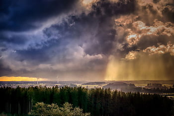 temporale, orizzonte, tempesta, natura, Paradiso, tempo metereologico, paesaggio, luce, umore, buio, nube