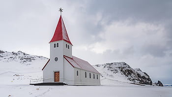 kostel, Island, vik, vik i midral, kaple, náboženství, nebe, krajina, Příroda, budova, architektura