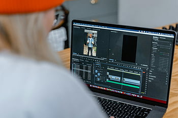 video editing, laptop, timeline, close-up, software, doing business, video production, editing tools, digital workspace, content creation, multimedia editing