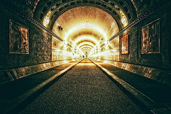 tunnel, elbe Tunnel, hamburg, light, underpass, old, historical, commuter, transit, old Elbe Tunnel
