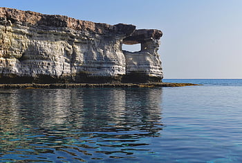 skály, formace, geologie, eroze, odrazy, cavo greko, Kypr, Příroda, krajina, Skála, zrcadlení