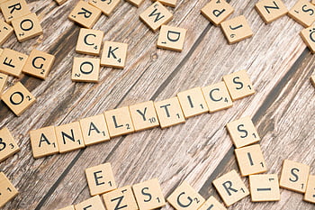 analytics, scrabble tiles, wooden surface, data analytics, concept, word spelled, multi-word terms, relevant photo, keywords, SEO, photo caption