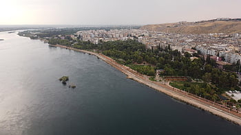 kota, sungai, pariwisata, perjalanan, eksplorasi, di luar rumah, sanliurfa, Urfa Birecik