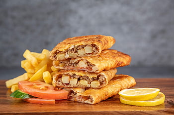 kebab, Kebab Roll, skopový kebab roll, Roll s hranolky, sendvič, jídlo, Chutný, hranolky, zdravý