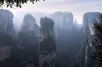 Čínská lidová republika, Nákladové účetnictví, zhangjiajie, krajina, scenérie, cestovat, wulingyuan, hora, nádherný výhled, vrcholy, Příroda