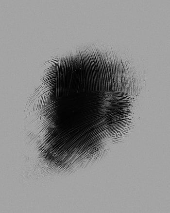 black fingerprint, gray background, abstract image, black print, light gray, fingerprint pattern, monochrome, minimalistic design, forensic science, identity verification, security concept