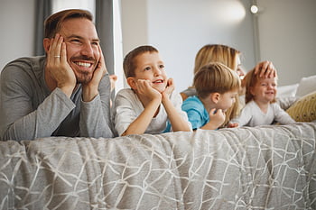 السرير،  أسرة،  الآباء،  وقت النوم،  سويا،  غرفة نوم،  ينام،  لباس نوم،  أم،  ابن،  الآب