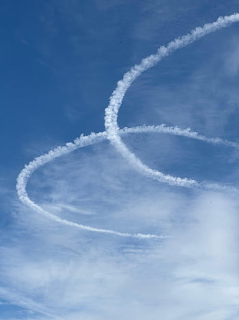 contrails, langit, awan, cuaca, jalur kondensasi, alam, jalur uap