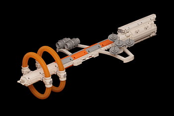 lego, prostor, loď, Jovian Alliance, ftl, experimentální, motor, prsteny, profil zastřelen, Boční pylony, Kánon 100 mm