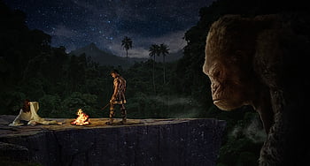 gorilla, danger, woman, man, ape, dangerous, powerful, jungle, protector, image Editing, photoshop
