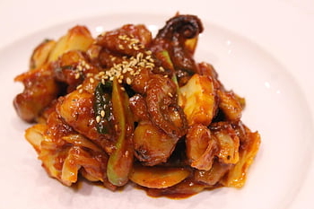 stock Image, the Main Change Already Fried, spicy, korean Food, seafood, webfoot Octopus, korean, delicious, republic Of Korea, dining, cooking