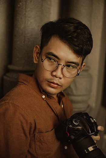 vintage, handsome, photographer