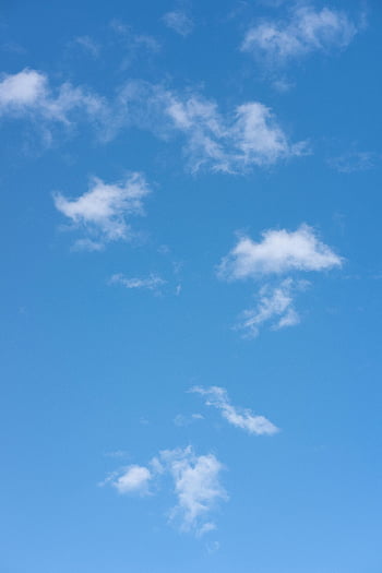 modrá obloha, bílé mraky, načechrané mraky, čisté nebe, denní světlo, Pozadí, fotografie oblohy, cloudové fotografie, klidná obloha, přírodní pozadí, modré a bílé