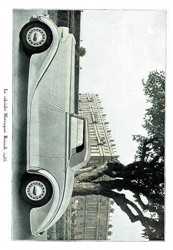 auto, automobil, 1935, ilustrace, reklama, kabriolet, Nervort, renault, vinobraní, klasický, vozidlo