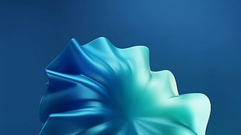 abstract art, blue fabric, green fabric, curved shape, gradient background, abstract design, fabric texture, modern art, 3D rendering, abstract sculpture, blue and green