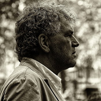 horn City Festival, man, portrait, street Photography, side Profile, sepia, black And White