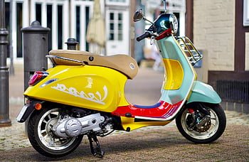 vespa, klasický, koloběžka, dvoukolového vozidla, kult, vozidlo, speedster, vícebarevný, LKR
