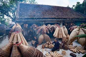 craft Village, vietnam, handicraft, old House, traditional, culture, workshop, workers