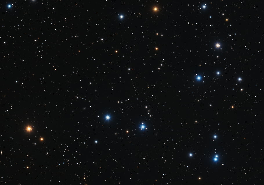 Coma Berenices, open cluster, Mel 111, night sky, space, universe, stars, constellation, astronomy, extended cluster, Giuseppe Donatiello