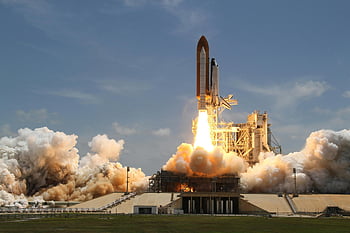 lancio del razzo, lasso di tempo, decollo, Space Shuttle, trampolino di lancio, Fumo, fiamme, aerospaziale, nasa, esplorazione dello spazio, tecnologia