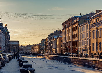 river, embankment, st Petersburg, winter, city, building, architecture, peter, russia, at Home