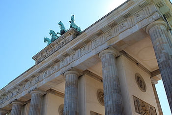 monument, sculptures, structure, columns, architecture, germany, berlin, showplace, europe, capital, city