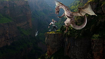 background, dragon, fantasy, war, fight, warrior, man, nature, mountains, male, character