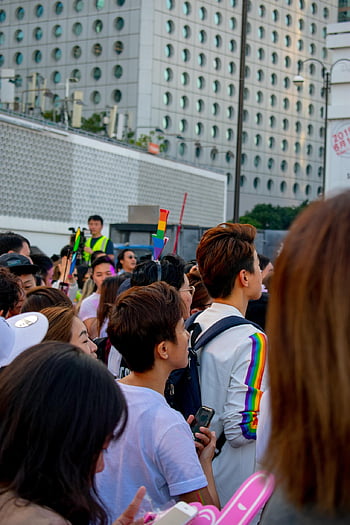 Hongkong, lidé, hrdost, průvod, barvitý, duha, člověk, muž, homosexualita, milovat, vlajka