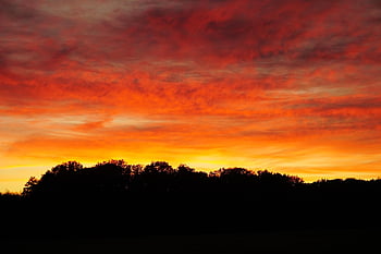 sunrise, sky Red, autumn Mood, natural Spectacle, red Sky, sunlight, the Sky Is Burning, morning Mood, fall, nature, heaven