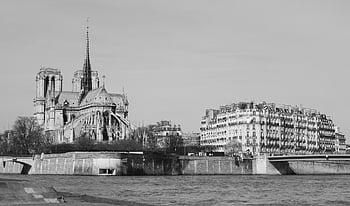 Paris, Notre Dame von Paris, Dom, Frankreich, einfarbig, die Seine, Geschichte