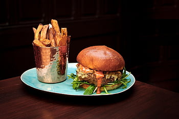 burger, french Fries, meat, barbecue, meal, beef, bun, cheeseburger, cuisine, dinner, dish