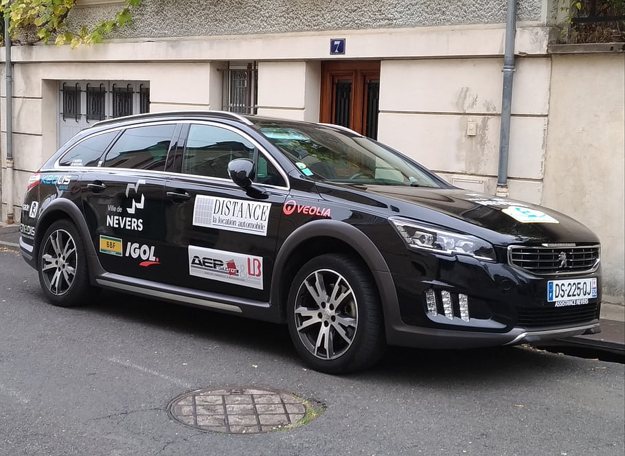 Peugeot, 508, RXH, Rallye, eMonte-Carlo, Voiture, assistance, black, car, parked, street