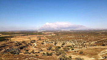 bushfire, blesk, judské kopce, Jeruzalém, Izrael, kouř, krajina, Tel Gath, Největší oheň v Izraeli, hasič, Jeruzalémská oheň