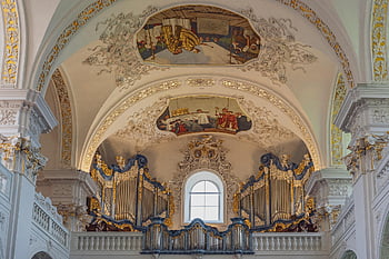 abadía de disentis, Iglesia, interior de la iglesia, altar, capilla, arquitectura, columnas, monasterio