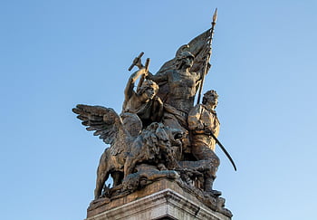 szobor, város, Róma, Olaszország, emlékmű, victor emmanuel emlékmű, tájékozódási pont