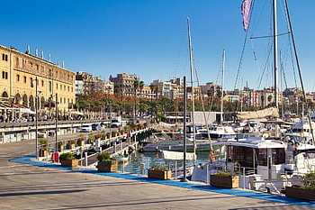 Barcelona, haven, Spanje, zee, stad, Catalonië, water, middellandse Zee, natuur, hemel, jachthaven