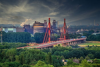 moers, duisburg, industry, north Rhine Westphalia, ruhr Area, environmental Pollution, exhaust, smoke, environment, work, germany