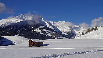 χειμερινό τοπίο, βουνά, χιόνι, surselva, graubünden