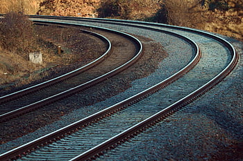 rails, railroad Tracks, rail Way, railroad, tracks, railway Line, shut Down, overgrown, rusty, threshold, railway Sleepers
