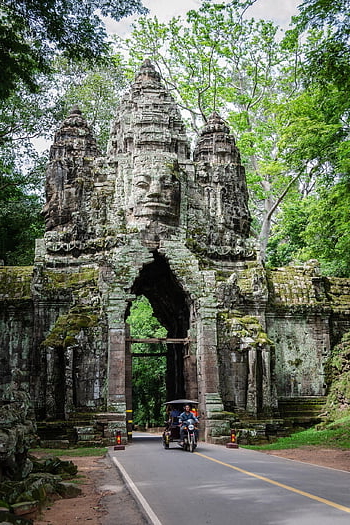 angkor thom, brána, brána vítězství, Thvear Chey, siem reap, Kambodža, starověké, archeologické, archeologie, historický, ruiny