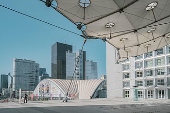 mrakodrapy, budova, velký oblouk, fasáda, grande arche de la obrany, kancelářské město, památník, mezník, obchodní čtvrť, architektura, moderní