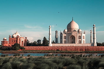 mehtab bagh, Indien, Taj Mahal, Tempel, Monument, die Architektur, agra, Park, Río Yamuna, Urdu تاج محل Tāŷ Mahal, templo