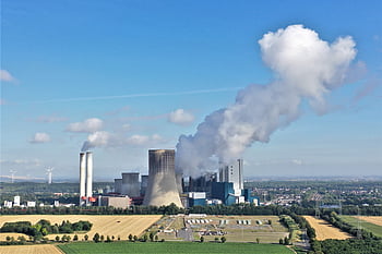 発電所、 炭素、 石炭火力発電所、 業界、 環境、 煙突、 汚染、 自然、 煙、 ルールエリア、 発電