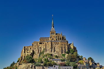 mont saint michel, opatství, architektura, světového dědictví, ostrov, krajina, normandie, Francie