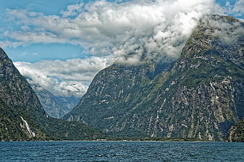 new Zealand, milford Sound, fjord, water, waterfall, mountains, fiordland National Park, fjordland, national Park, nature, landscape