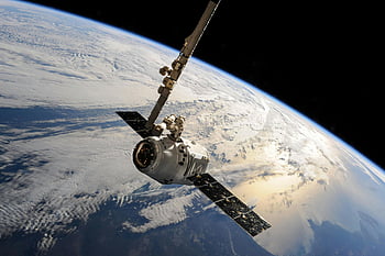 White Outer Space Satellite, satellite, Earth, cloud formations, space, orbit, spacecraft, planet, astronomy, technology, satellite imagery