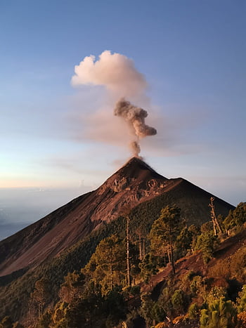guatemala, volcano, hiking, mountain, nature, hike, volcanic, adventure, outdoors