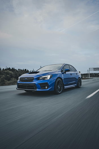 Subaru Wrx, modré sportovní auto, rychlá jízda, Dálnice, Rychlost, Moderní automobilový design, ulice, auto, vozidlo, výkon, silnice